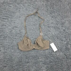 Miss Mandalay Bikini Top Womens 36DD Beige Boudoir Beach Halter Underwire NWT